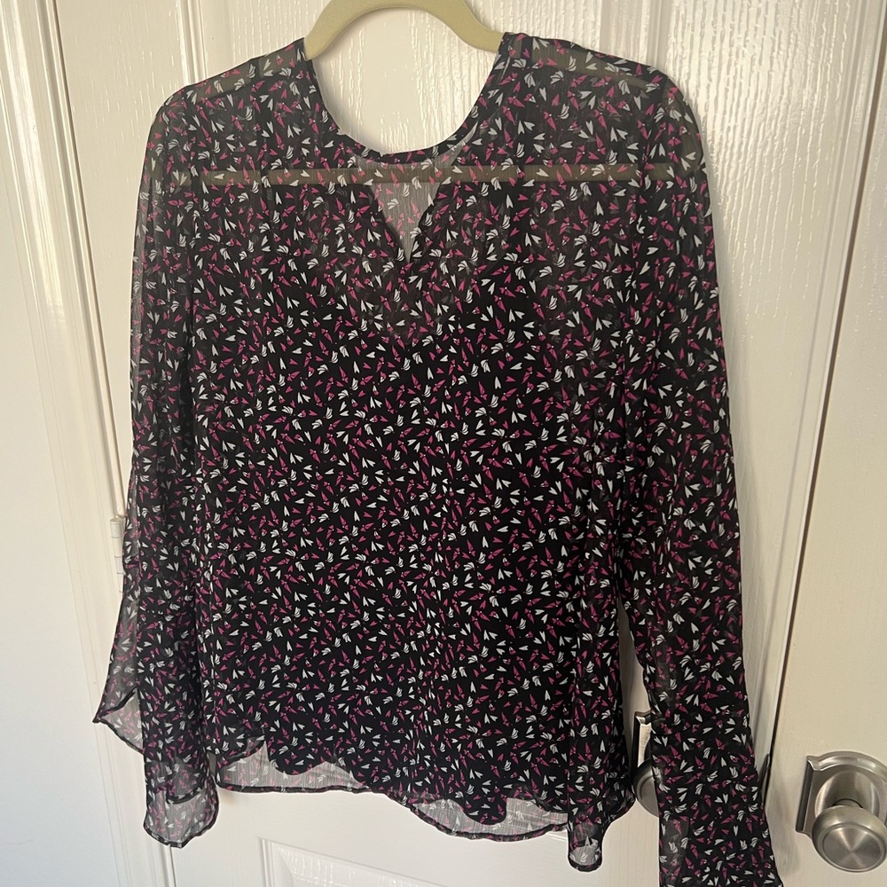 EUC Sheer Blouse With Singlet